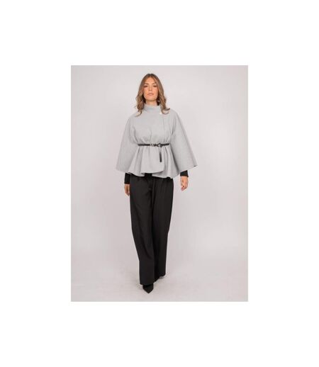 Cape avec ceinture col montant manches évasées UROLIE - Dona X Lisa