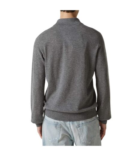 Mens Long-sleeved Polo Shirt Charcoal Capo
