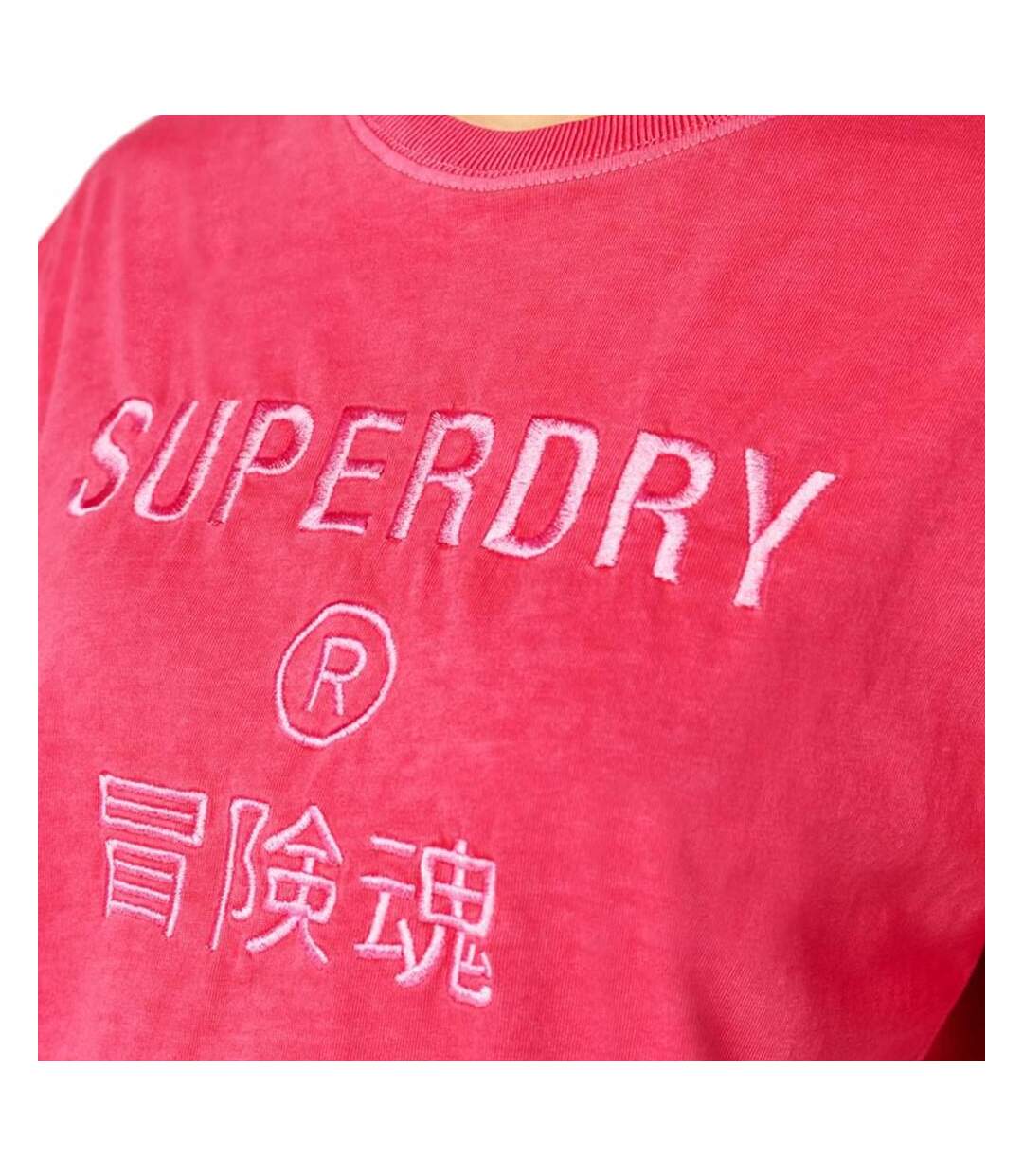 T-shirt Rose Femme Superdry Garment - 34-2