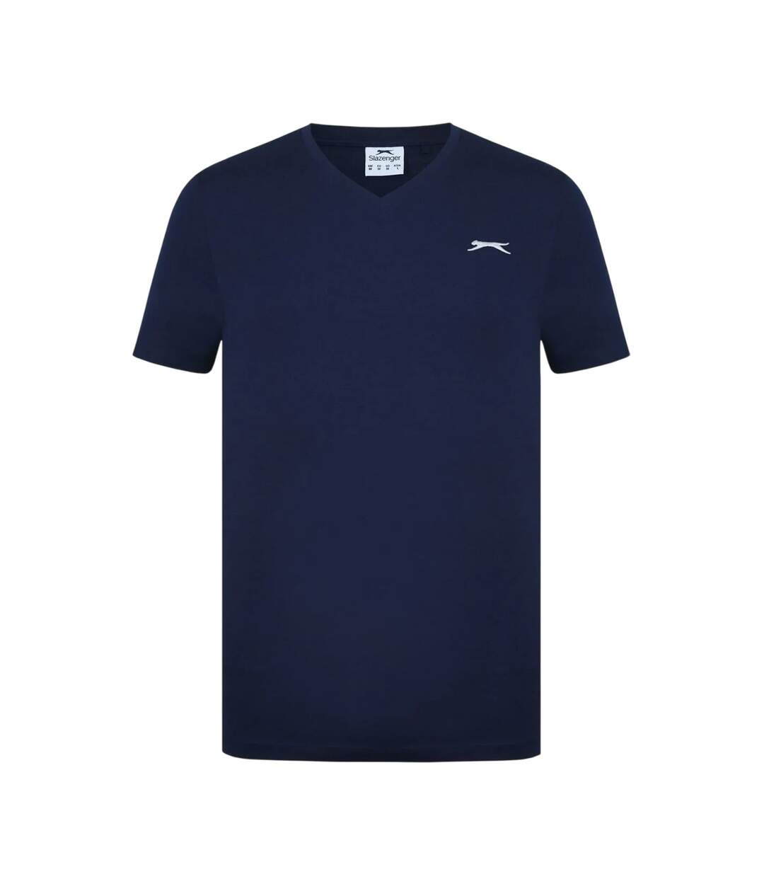 Mens Embroidered Logo Cotton T-shirt Navy Slazenger-1