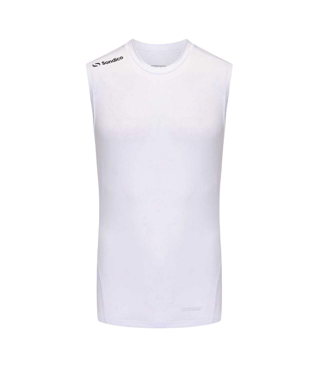 Mens Performance Sleeveless Base Layer Top White Sondico-1