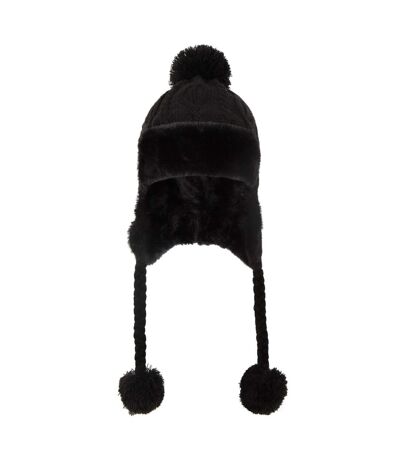 Womens/ladies sierra knitted thermal bomber hat black Mountain Warehouse