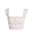 Womens/ladies Lace Up Crop Top White Collective The Label-2