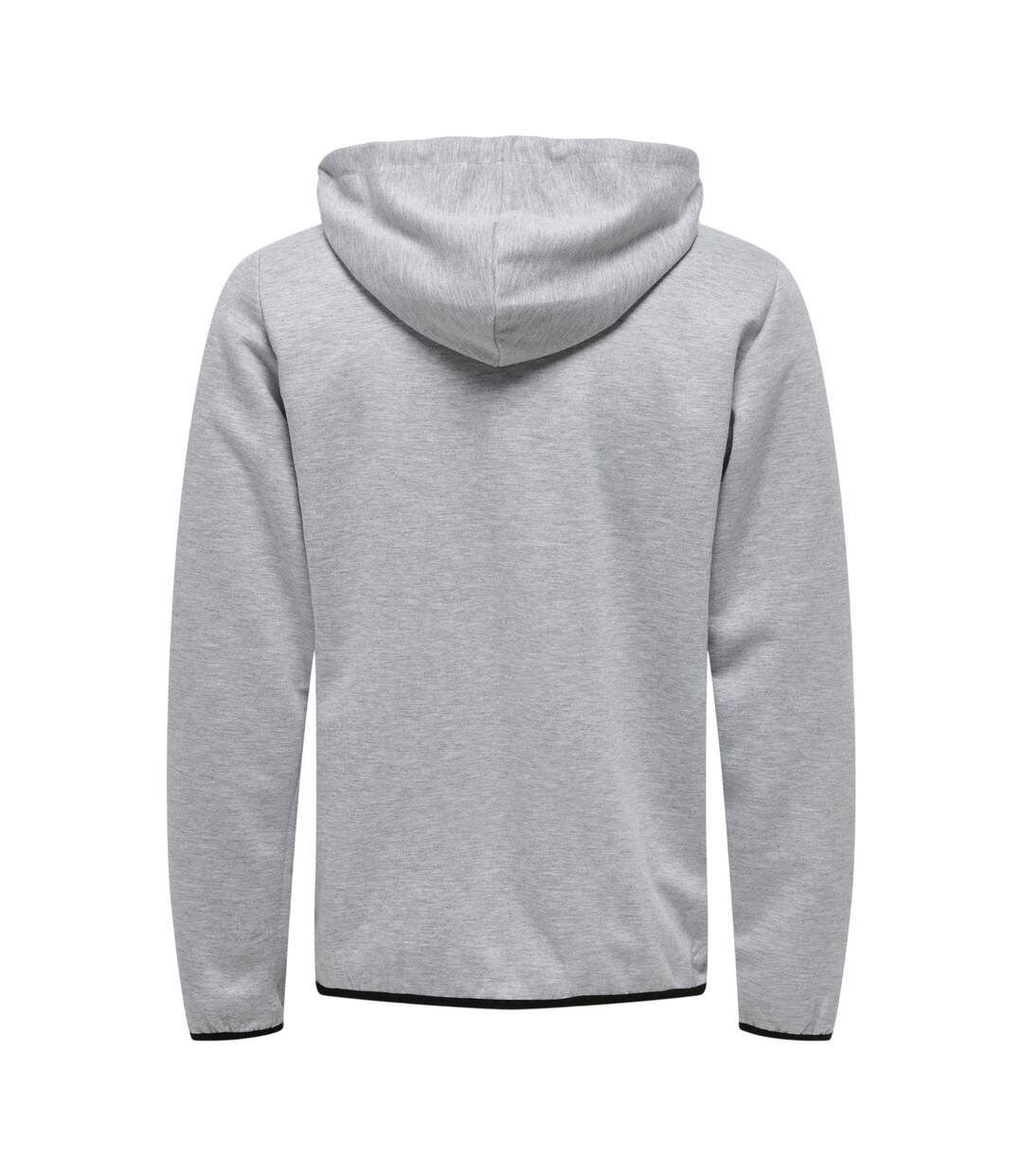 Veste De Survêtement Motif/style Passepoil Contrasté Homme Gris Clair Chiné Only-3