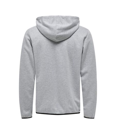 Veste De Survêtement Motif/style Passepoil Contrasté Homme Gris Clair Chiné Only