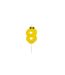 Bougie d'Anniversaire Chiffre 8 5cm Jaune