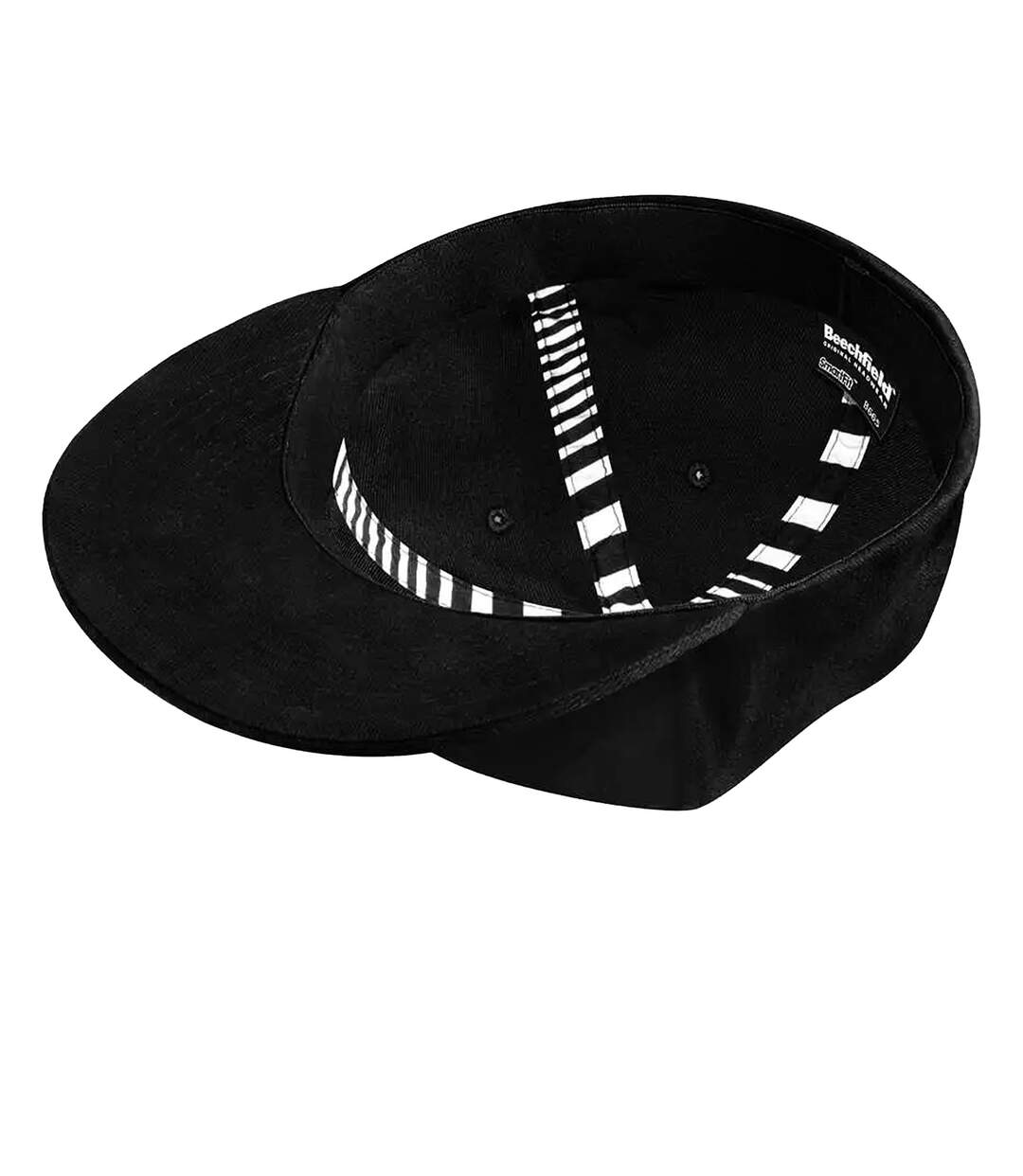 Lot de 2  casquettes à visière plate homme noir Beechfield-3