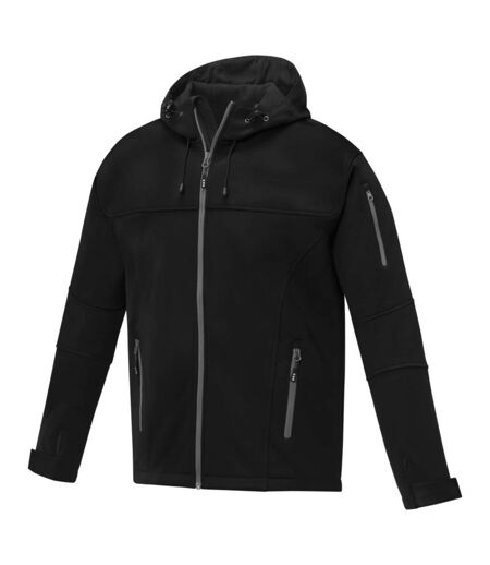 Mens Match Soft Shell Jacket Solid Black Elevate