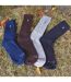 3 Pack Mens Vintage Cotton Cushioned Socks for Hiking Boots-3