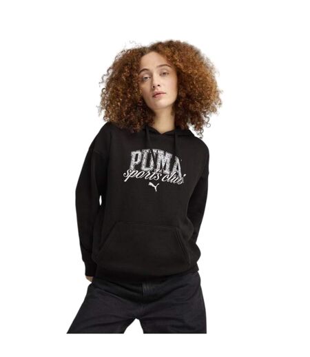 Womens/ladies Overhead Hoodie  Black Puma