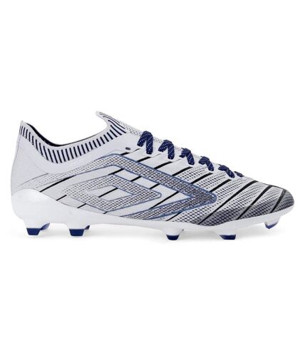 Umbro Mens Velocita Elixir Pro Firm Ground Football Boots (White/Black/Royal Blue) - UTUO2037