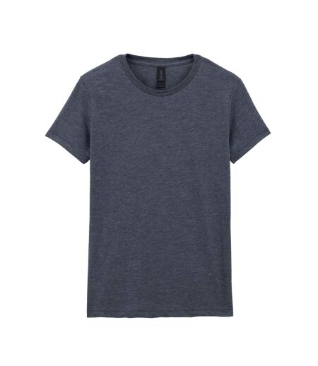 T-shirt softstyle femme gris foncé chiné Gildan