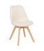 Lot de 4 chaises design scandinave en bouclette - Blanc-3