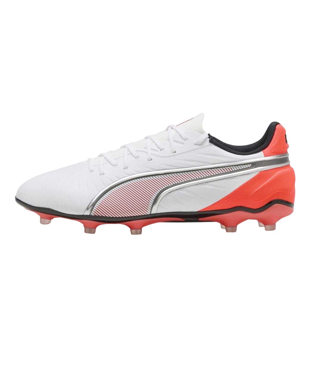 Mens King Match Firm Ground Football Boots White Red Puma-3