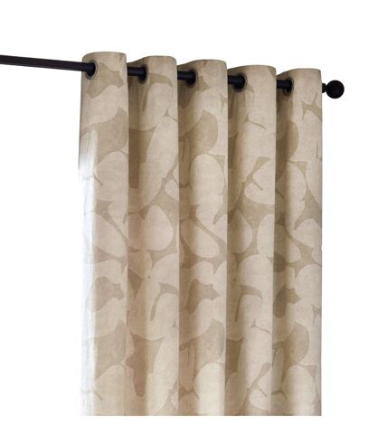 Brinn abstract eyelet curtains 72in x 64in natural Hoem