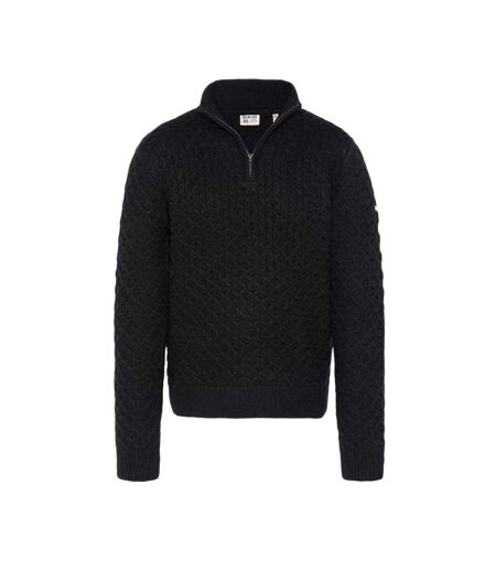 Pull 1/4 de Zip Noir Homme Schott Half - L