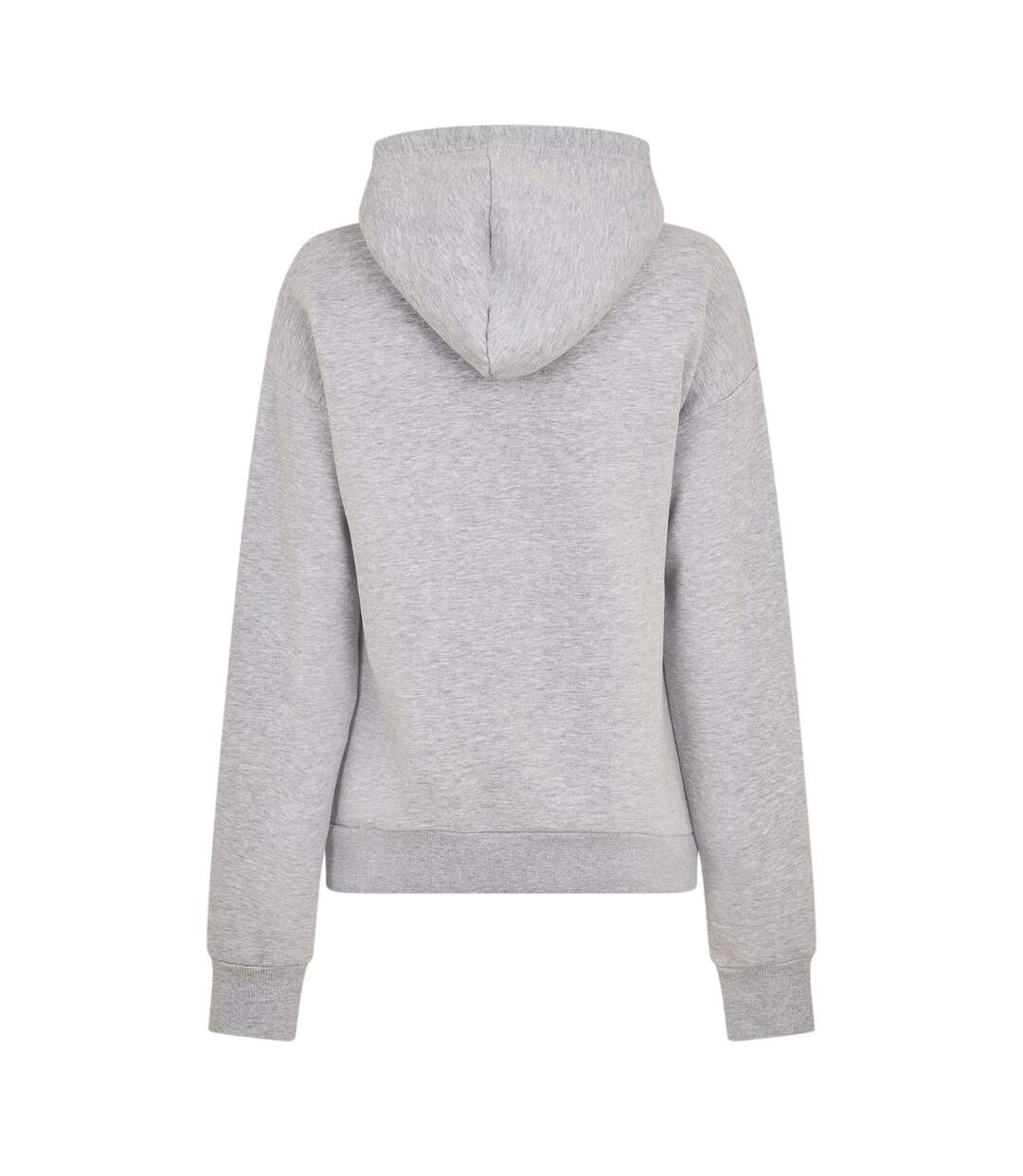 Womens/ladies Logo Marl Classic Drawstring Hoodie Grey Marl USA Pro-3