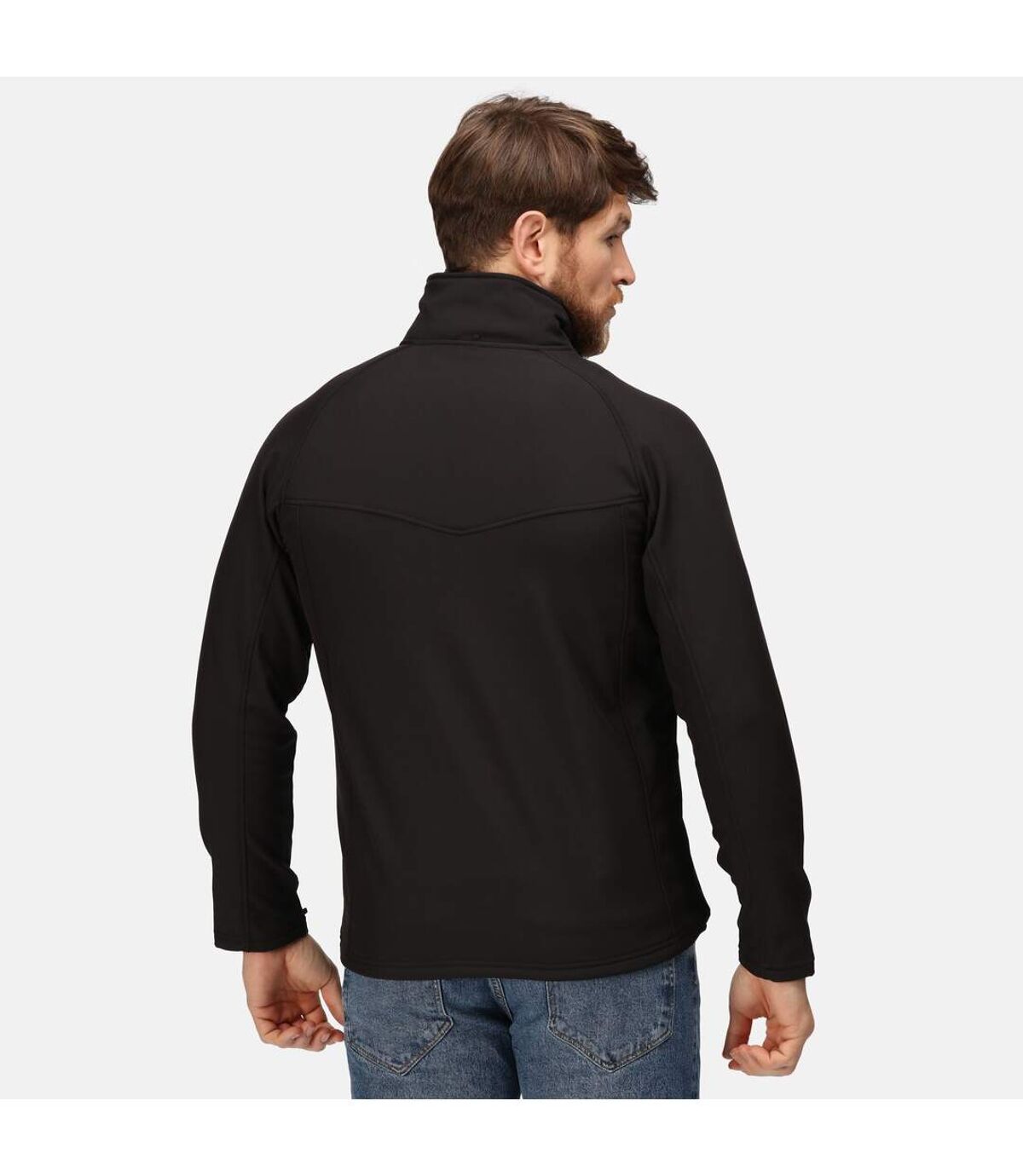 Regatta Uproar Mens Softshell Wind Resistant Fleece Jacket (All Black)