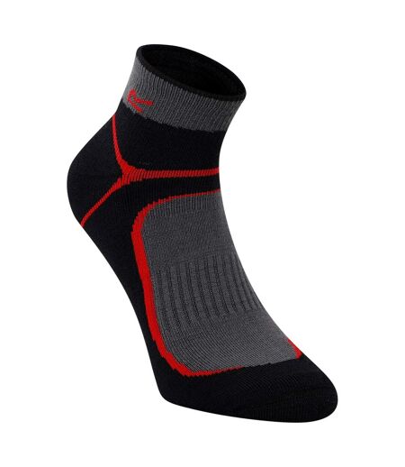Socquettes Trail Homme Gris Foncé Rouge Regatta