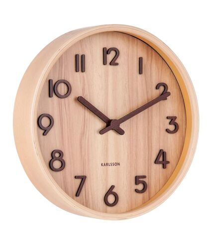 Horloge en bois Pure 22 cm Naturel