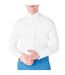 Mens Cotton Twill Long-sleeved Shirt White Haines And Bonner-4
