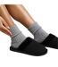 Womens/ladies Faux Suede Flat Slides Black Where´s That From-3