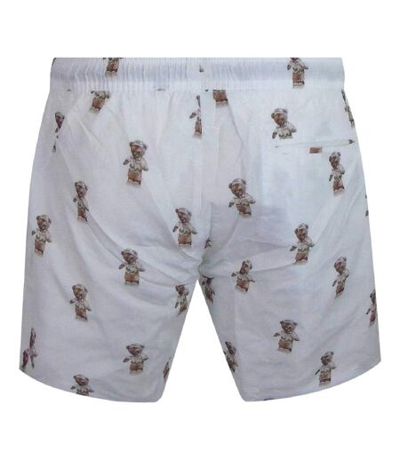 Short De Bain Motif/style Ours En Peluche Homme Blanc Philipp Plein