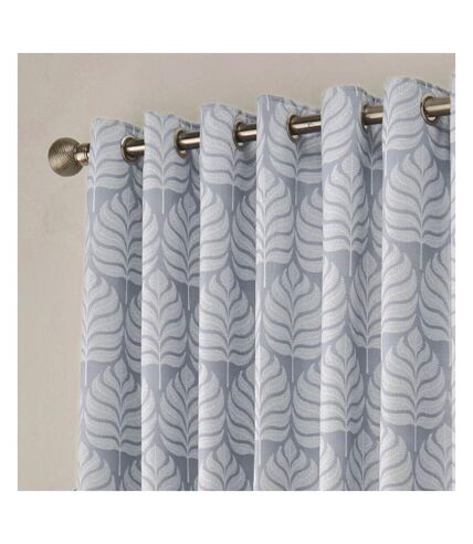 Horto eyelet curtains 90in x 54in blue Paoletti