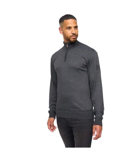 Mens Delloway Funnel Neck Jumper Black Marl Bewley & Ritch
