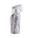 Womens/ladies Layback Hoodie Grey Melange Printer RED-3