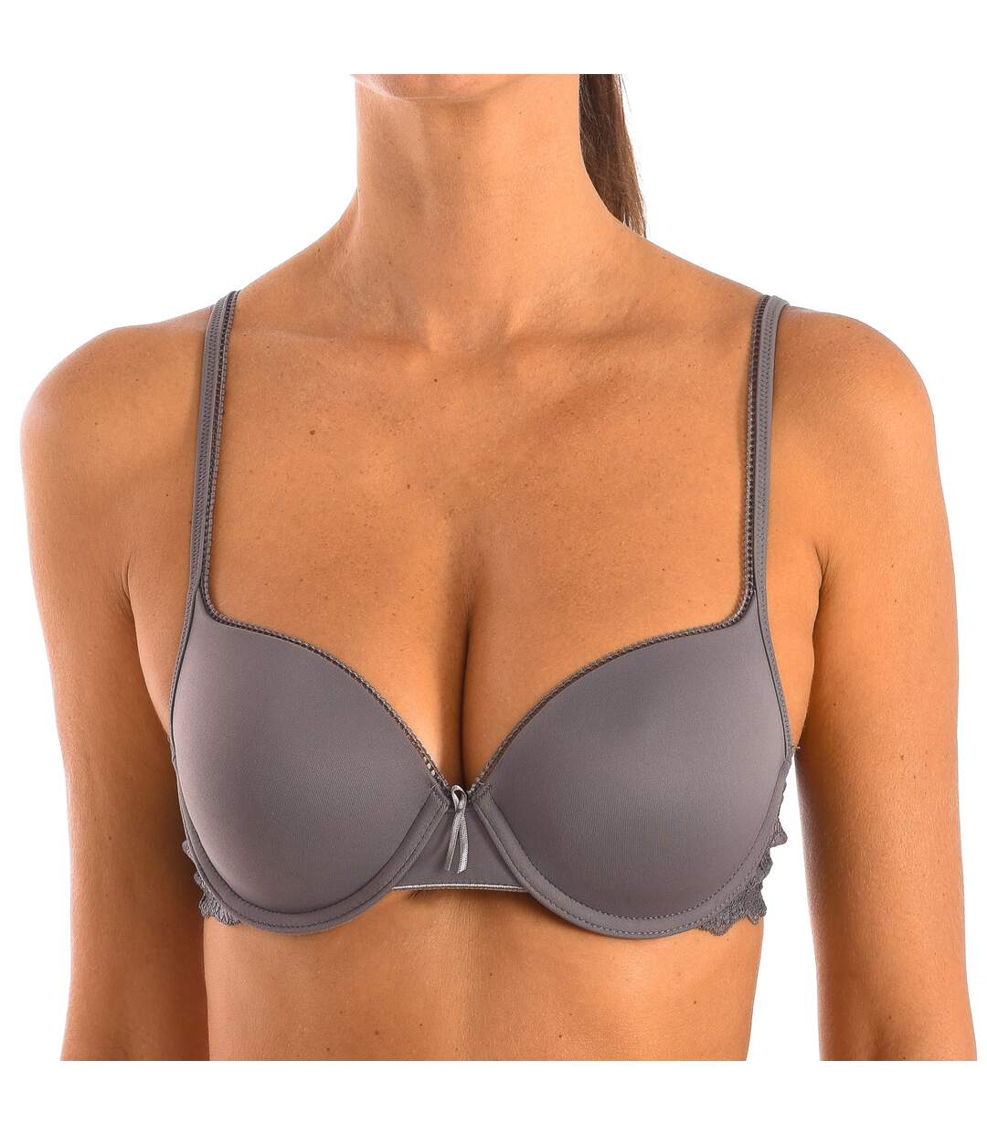 Microfiber bra with underwire and cup for women, ADELA model. Firm support, softness and everyday comfort.-1