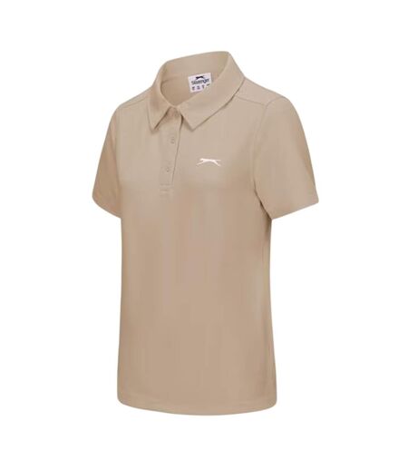 Polo Motif/style Logo Femme Beige Slazenger
