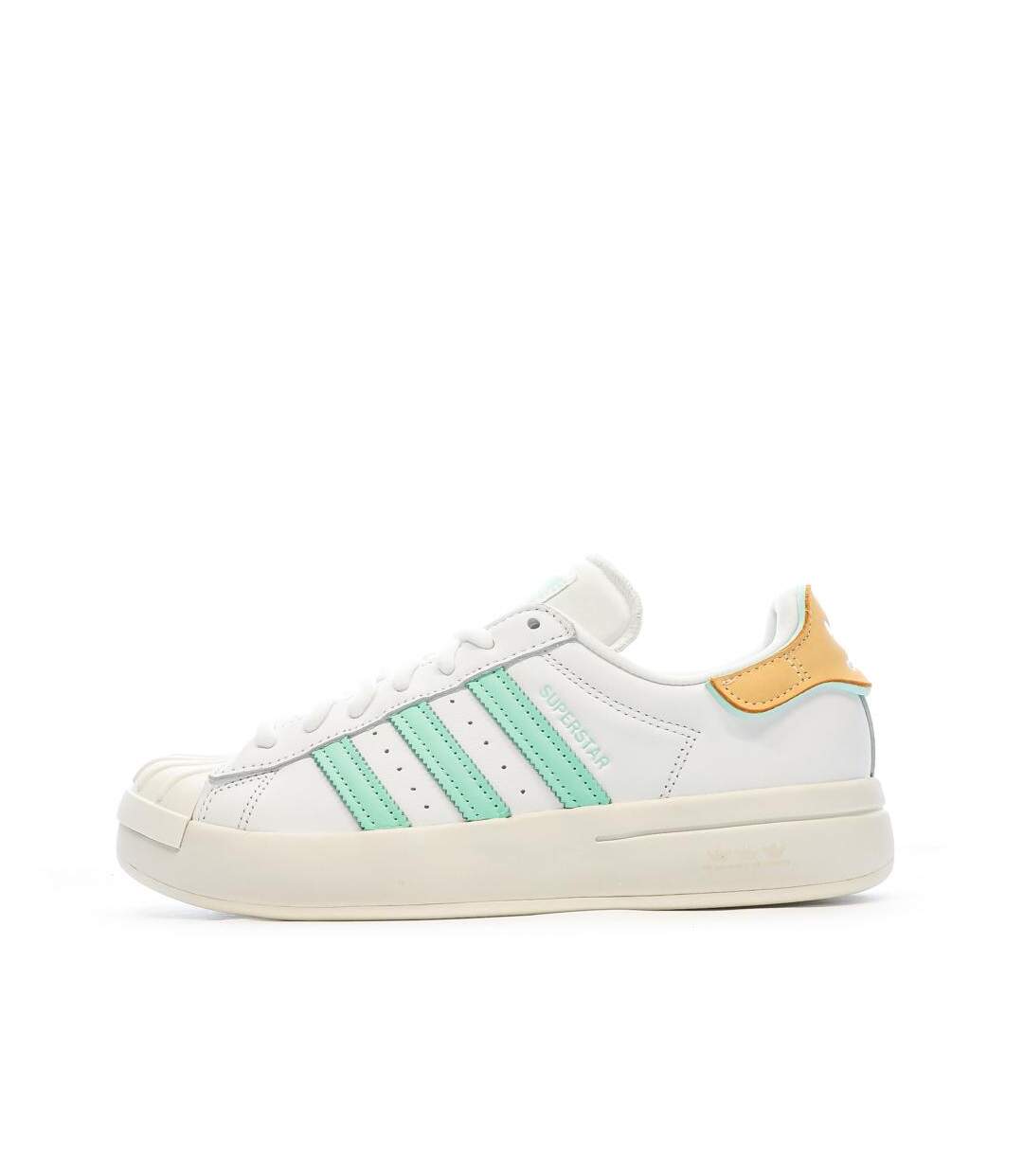 Baskets blanche/verte femme adidas superstar ayoon-1