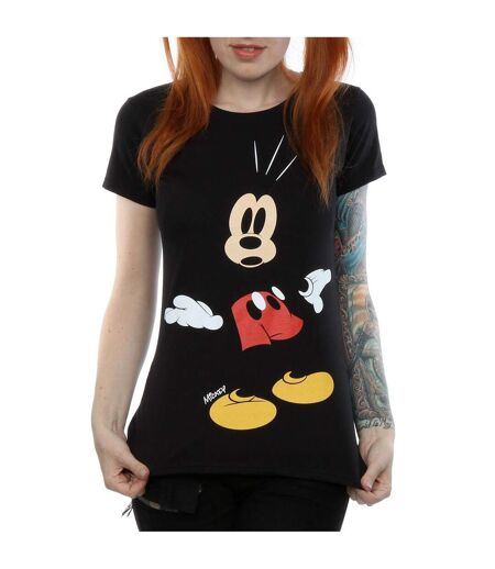 Disney Femme/Les femmes Mickey Mouse Surprised - T-shirt en coton (Noir) - UTBI30928