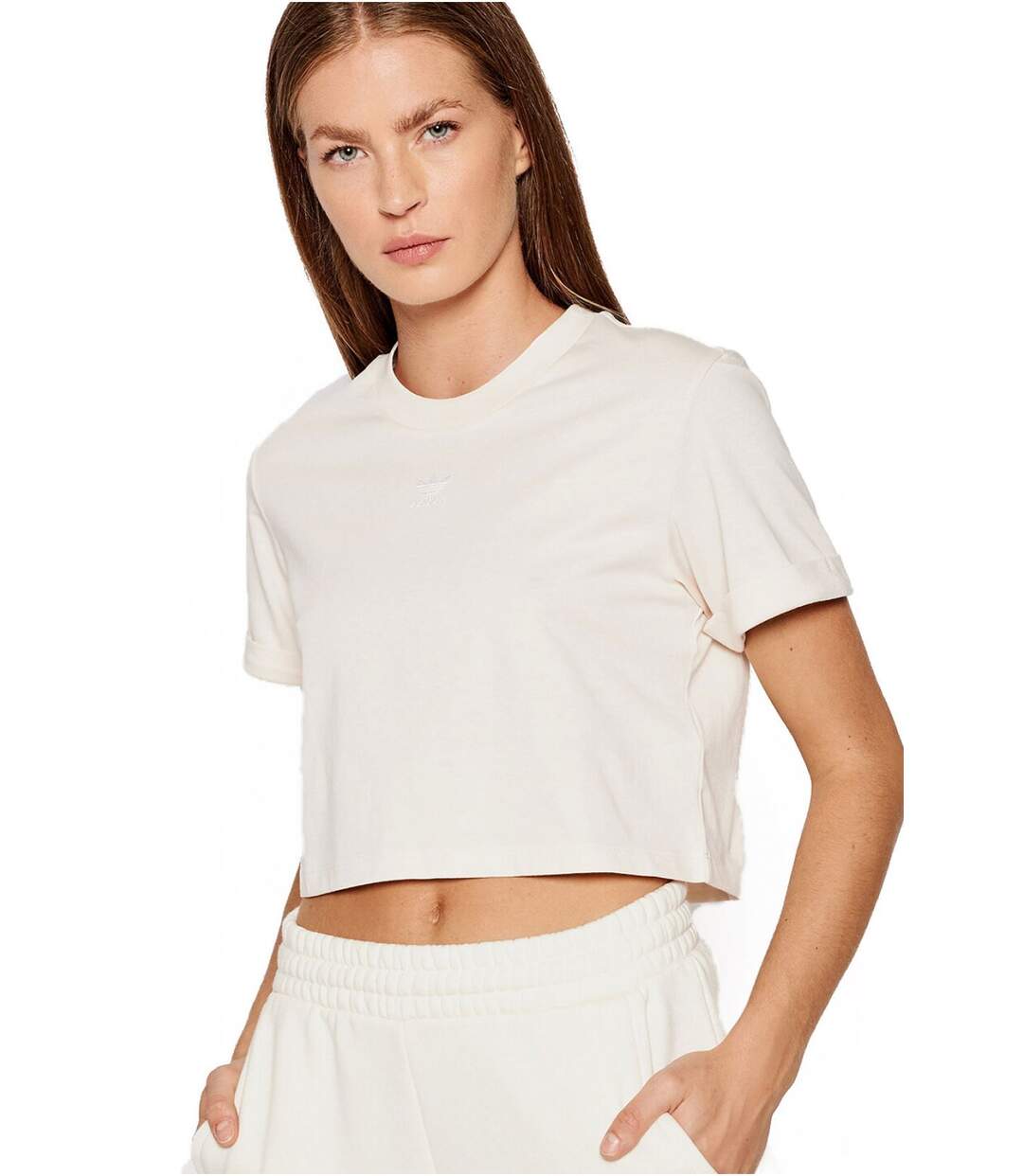 Crop top coton bio  -  Adidas - Femme-1