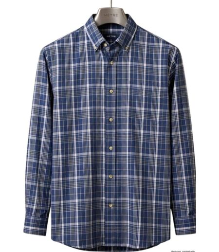 SEDETEX M031 - Chemise à carreaux manches longues pour homme avec coupe confort et repassage facile