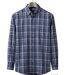 SEDETEX M031 - Chemise à carreaux manches longues pour homme avec coupe confort et repassage facile-2