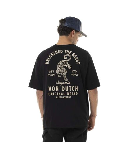 T-shirt homme comfort fit col rond avec print poitrine et dos Tiger Vondutch
