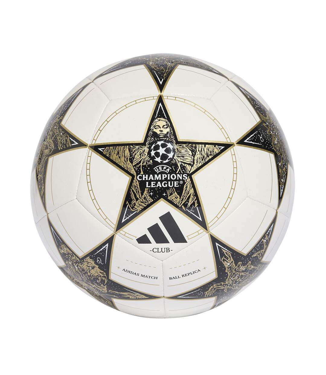 Ballon De Foot Motif/style Real Madrid Cf Uefa Champions League Taille 5 Blanc Adidas-1