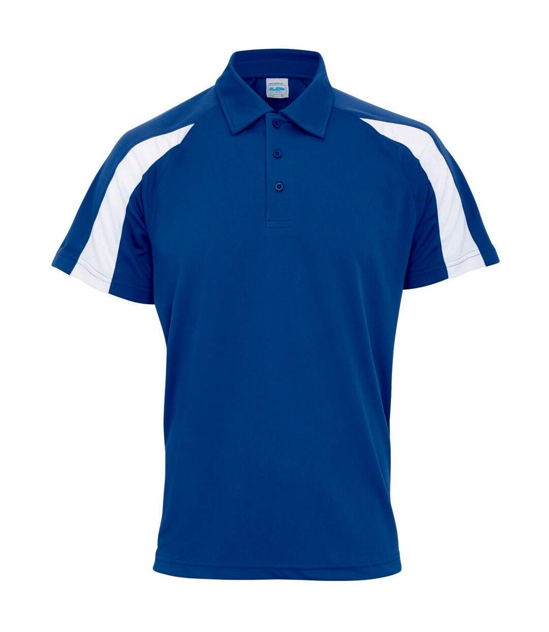 Polo homme bleu roi / blanc AWDis Cool-1