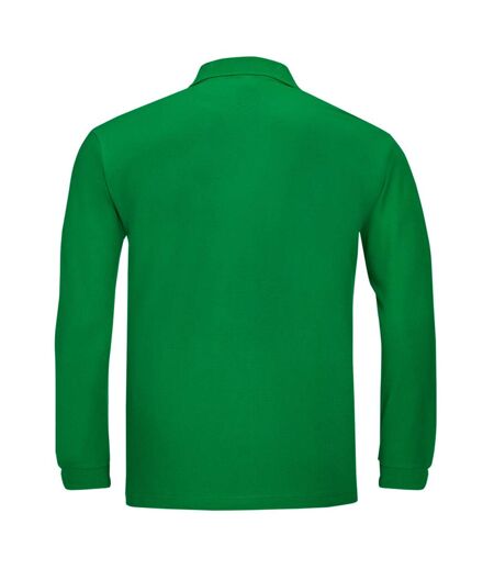 SOLS Mens Winter II Long Sleeve Pique Cotton Polo Shirt (Kelly)