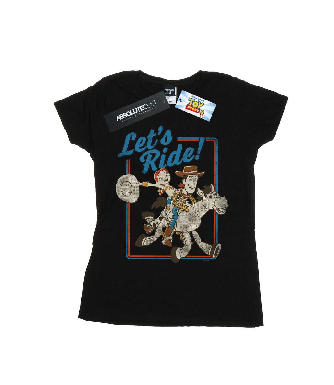 Disney T-shirt en coton Womens/Ladies Toy Story 4 Let's Ride (Noir) - UTBI44346-1