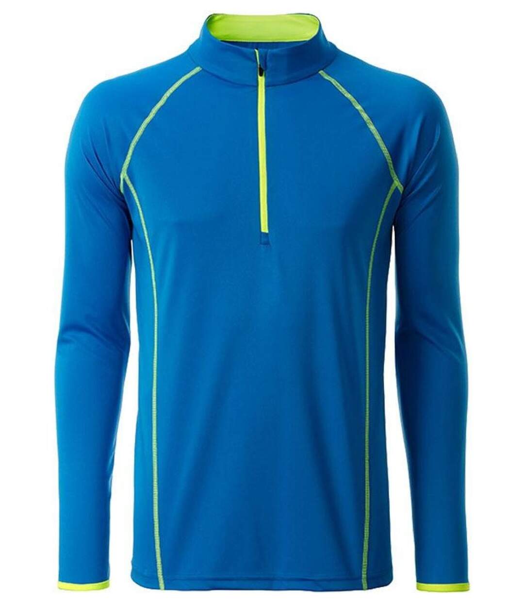 Maillot running respirant manches longues - Homme - JN498 - bleu vif