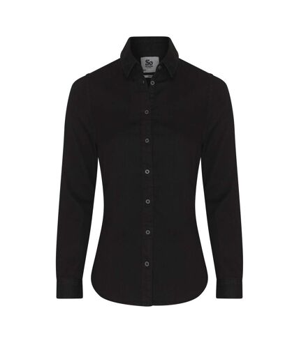 AWDis So Denim Womens/Ladies Lucy Denim Shirt (Black) - UTRW6178
