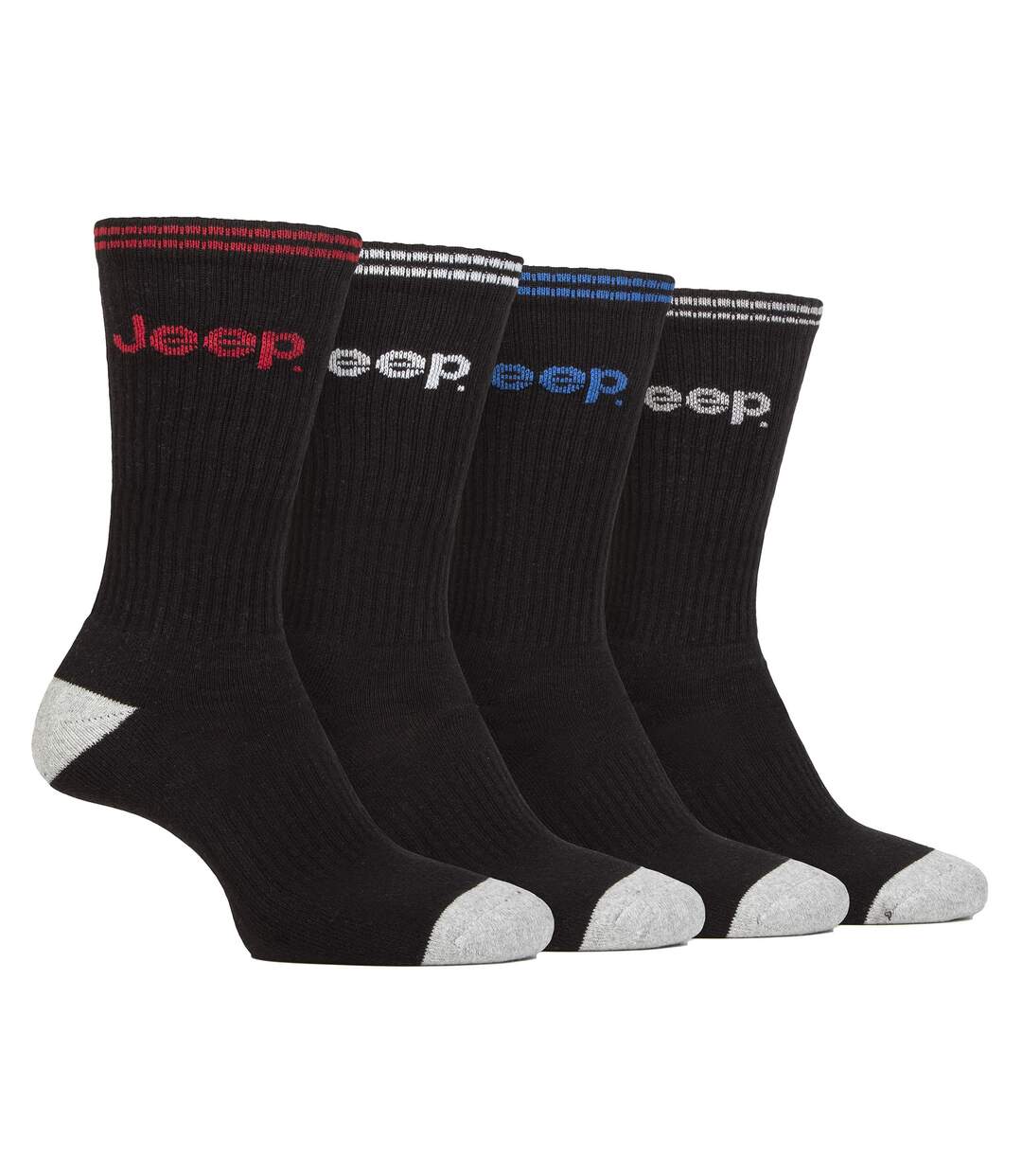 4 Pack Mens Cushioned Crew Sport Socks-1