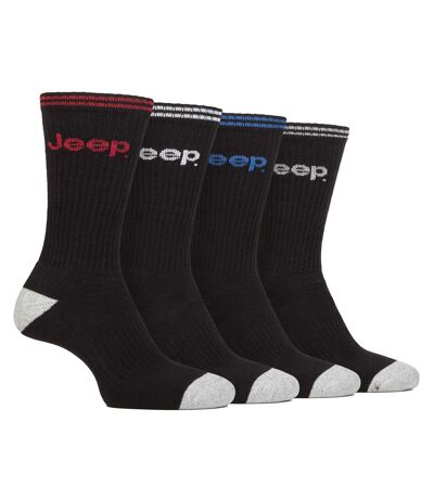 4 Pack Mens Cushioned Crew Sport Socks