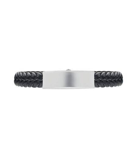 Faulet Faux Leather Braided Bracelet One Size Black MidOcean