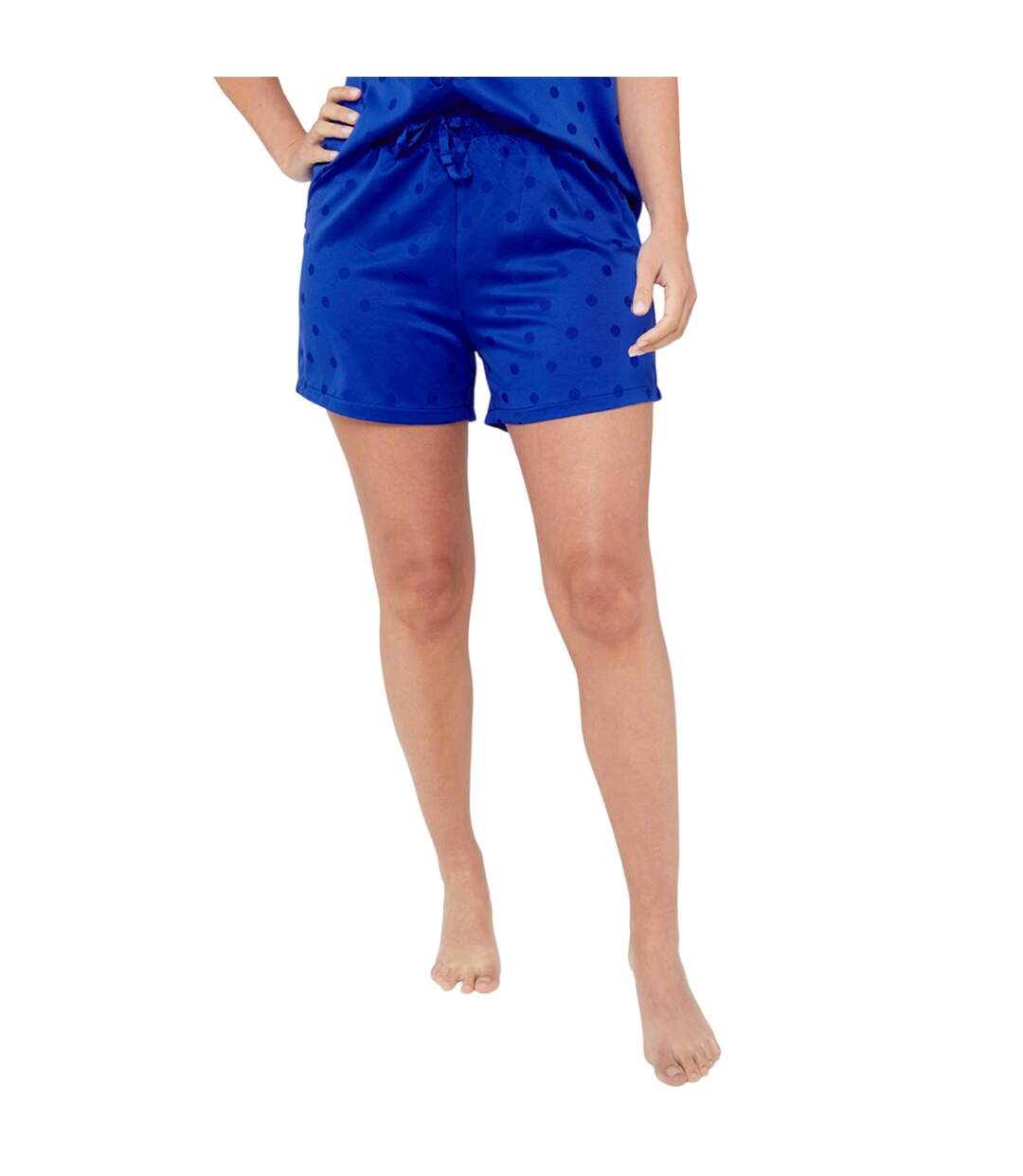 Short De Pyjama Motif/style À Pois Femme Bleu Foncé Be You-2