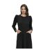Womens/ladies Felice Ponte Crew Neck Midi Dress Black Finery-3