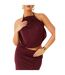 Jupe Longue Motif/style Colonne Femme Bordeaux Missy Empire-4